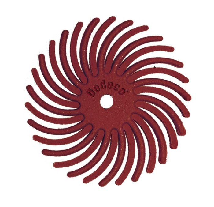 7/8" Radial Discs - Red 220 Grit 1/16" Arbor (12 pack)