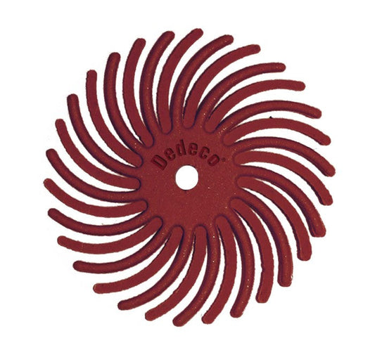 7/8" Radial Discs - Red 220 Grit 1/16" Arbor (12 pack)