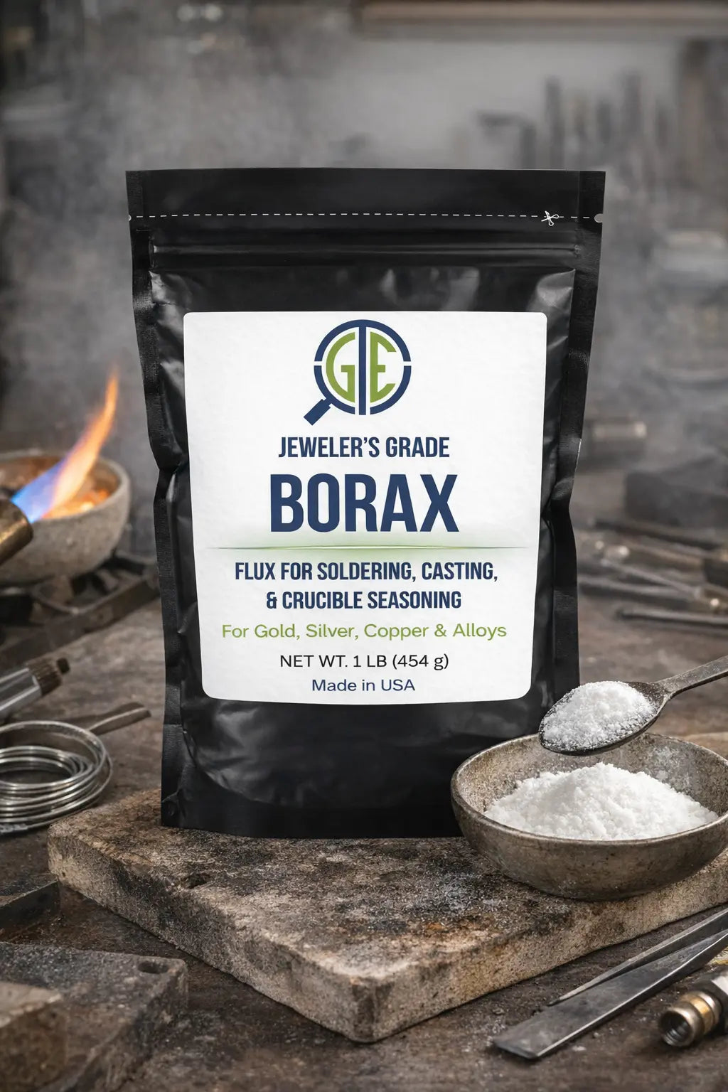 GTE Borax Acid for Gold Refining – 8 oz or 2 lb Bag| Flux for Melting & Oxidation Protection - GOLD TESTING EQUIPMENT