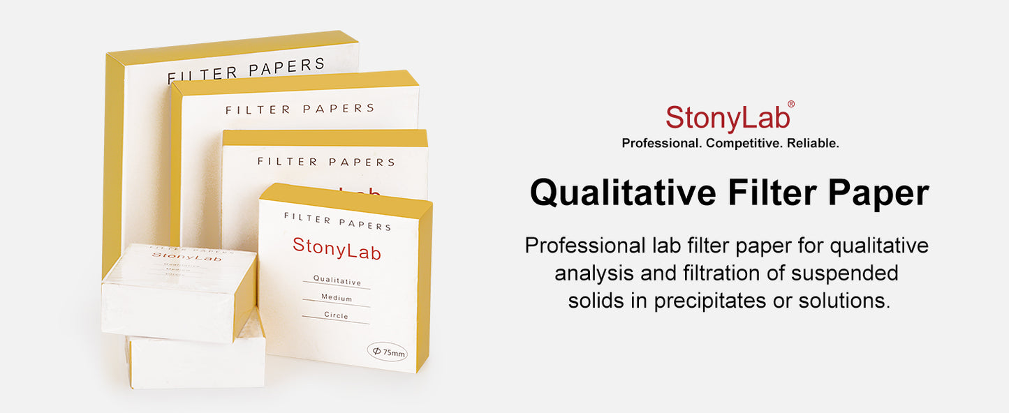 StonyLab 94mm Qualitative Filter Paper – Ideal for Gold, Silver & Copper Precipitation (Pack of 100)