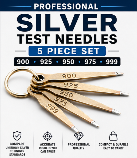 Silver Testing Kit Acid Stone Needles Neutralizer 900 925 950 975 999 Test Kit