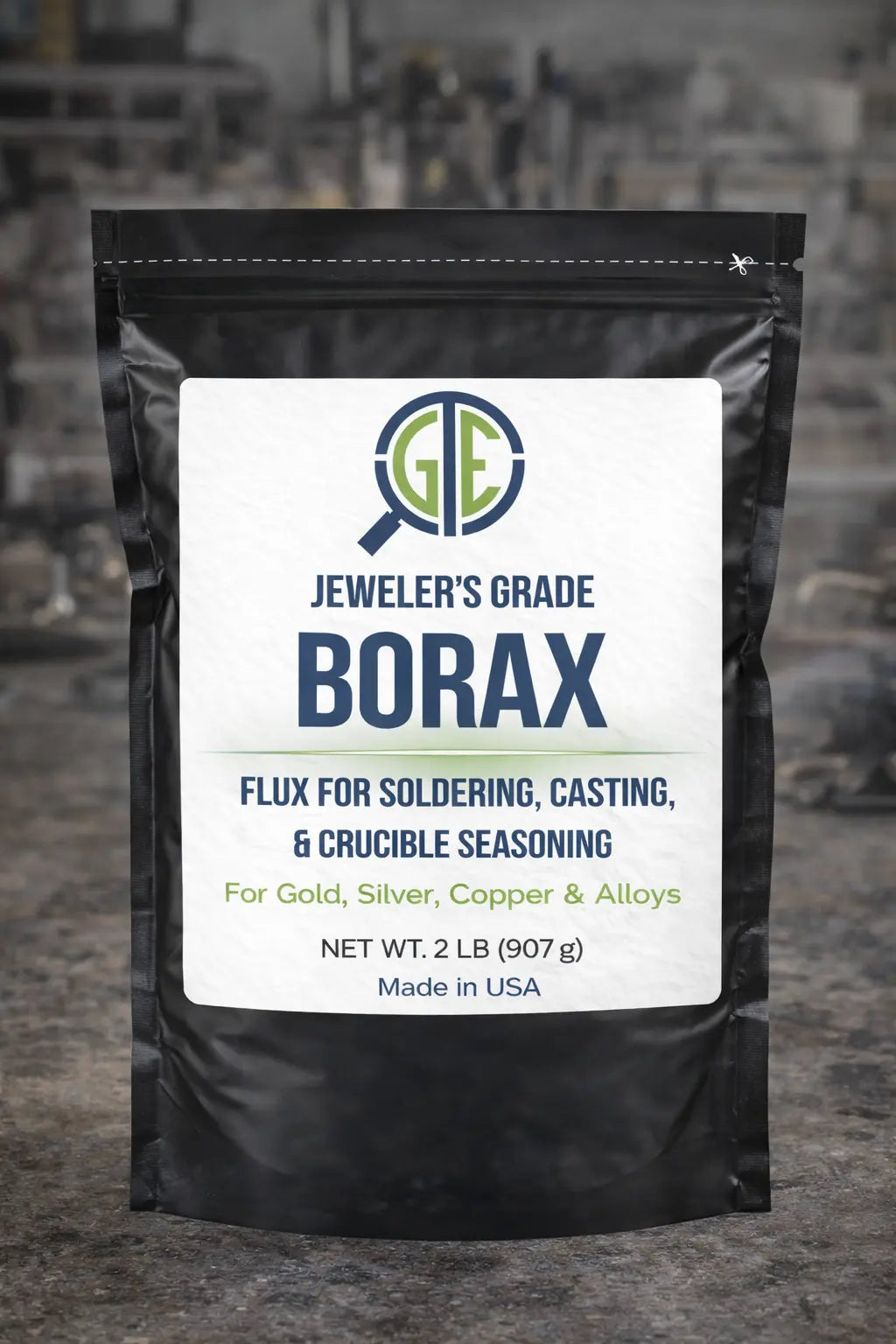 Jeweler’s Grade Borax Flux 8 oz + Ceramic Crucible Gold Silver Glaze Casting Kit GTE