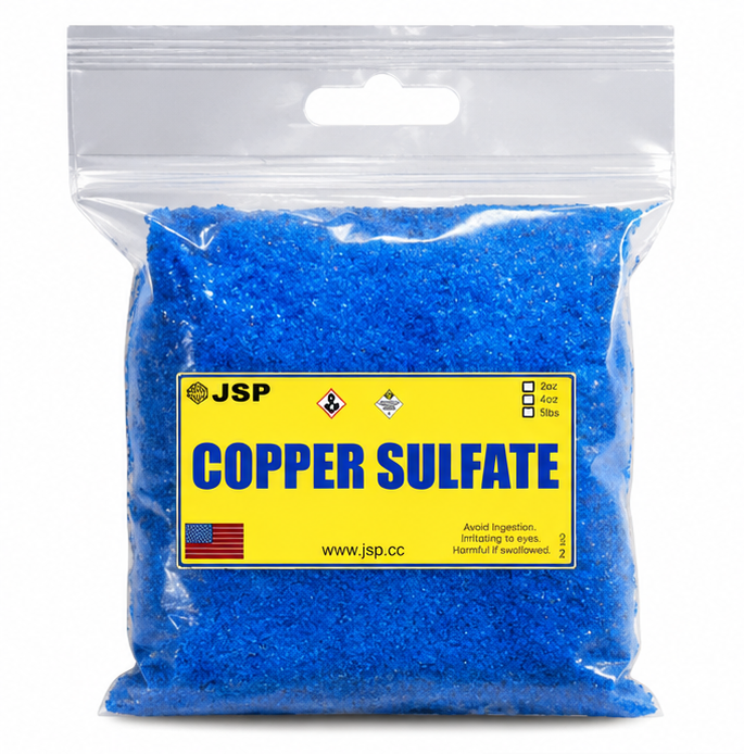 Copper Sulfate Crystals 2 oz Root Killer Algae Control Electroplating Crystals