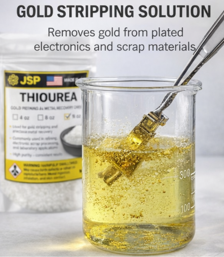 Thiourea 16 oz – Gold Stripping & Precious Metal Refining Chemical