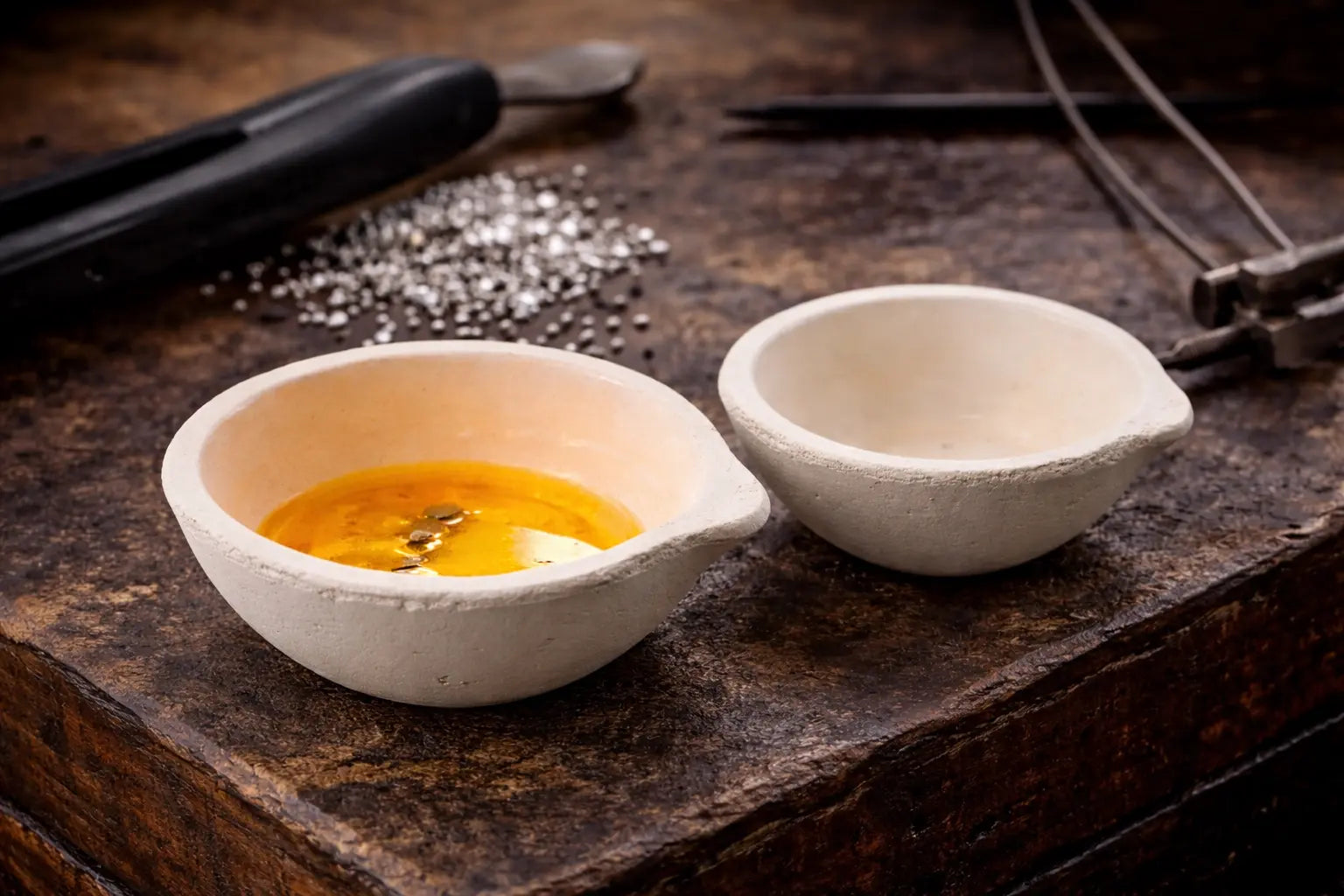 400 Gram Ceramic Alumina Crucible Dish Cup Melting Casting Refining Gold Silver GTE