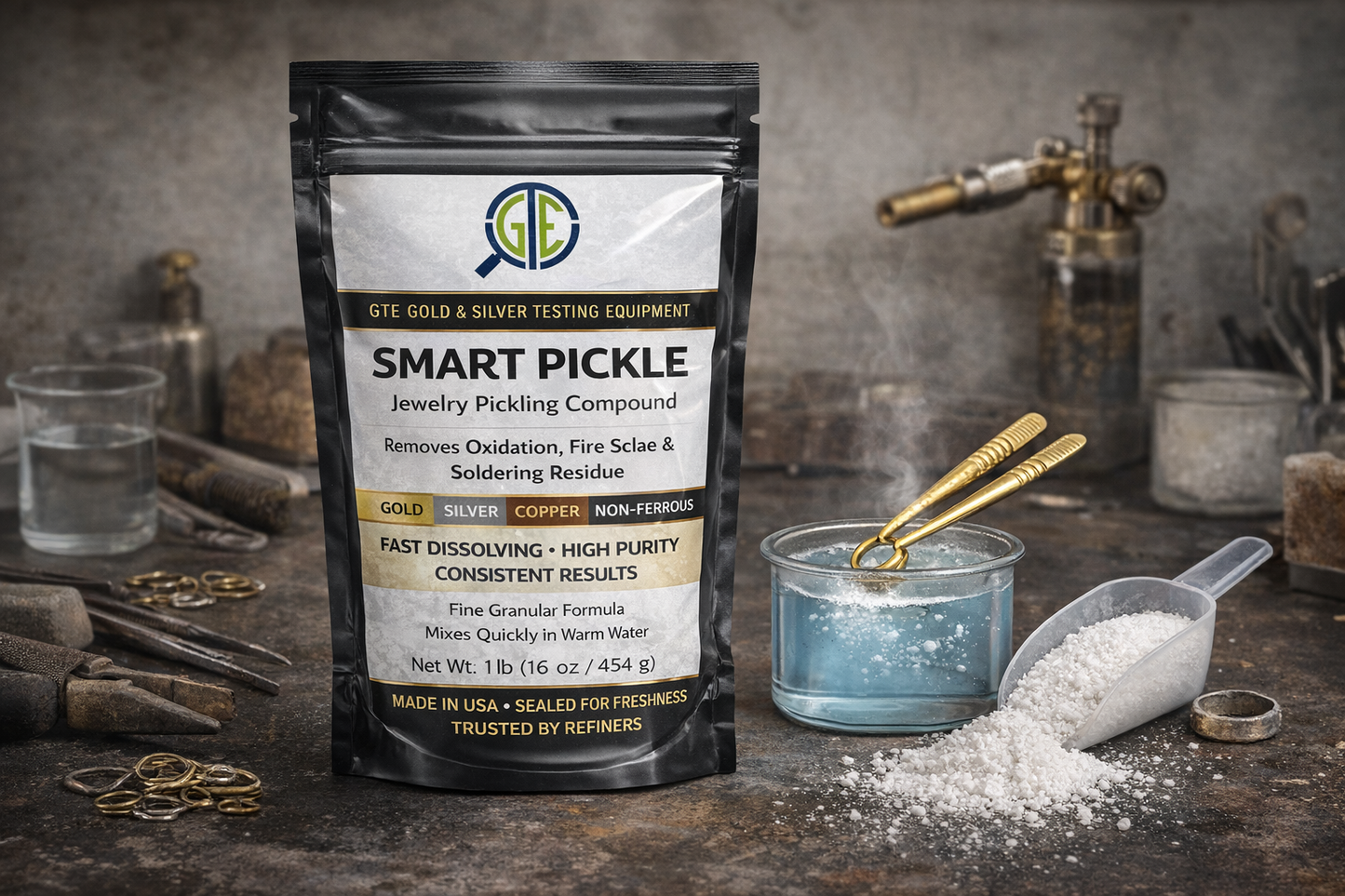 Jewelry Pickle Compound 1 lb Gold Silver Copper Fire Scale Oxidation Remover