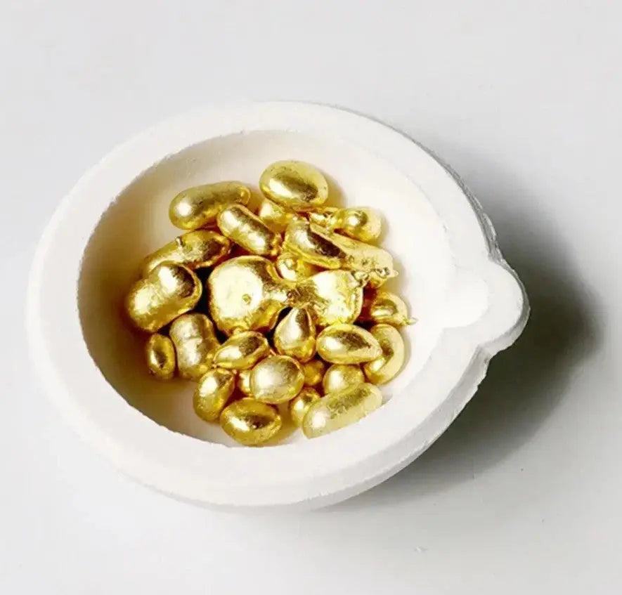 Jeweler’s Grade Borax Flux 8 oz + Ceramic Crucible Gold Silver Glaze Casting Kit GTE