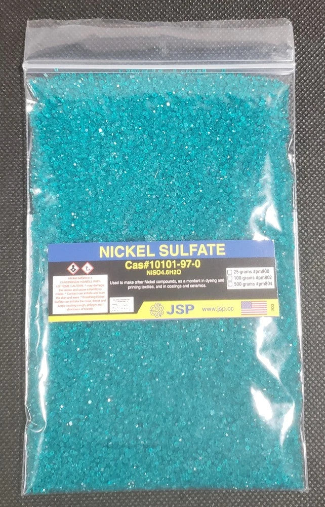 JSP Nickel Sulfate Crystals 100g Electroplating Nickel Plating Chemical Metal