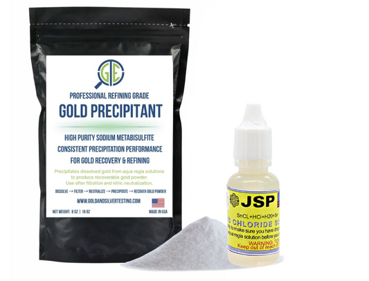 Gold Refining Test Kit Stannous Chloride Gold Precipitant SMB Scrap Metals - GOLD TESTING EQUIPMENT