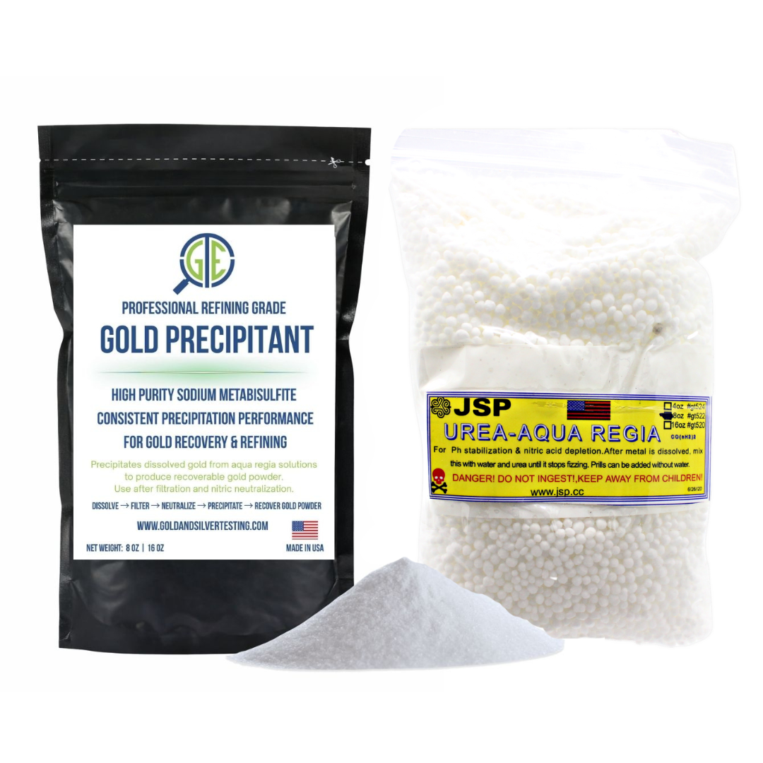 Gold Recovery Kit 1lb Sodium Metabisulfite SMB + 1lb Urea Gold Scrap Refining - GOLD TESTING EQUIPMENT