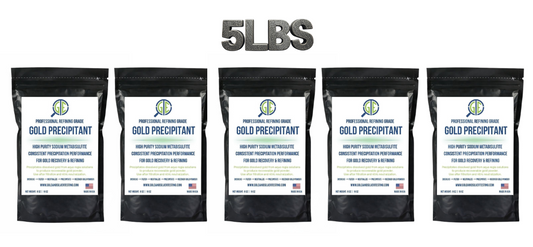 Gold Precipitation Kit 5lb Sodium Metabisulfite SMB Gold Refining Recovery - GOLD TESTING EQUIPMENT