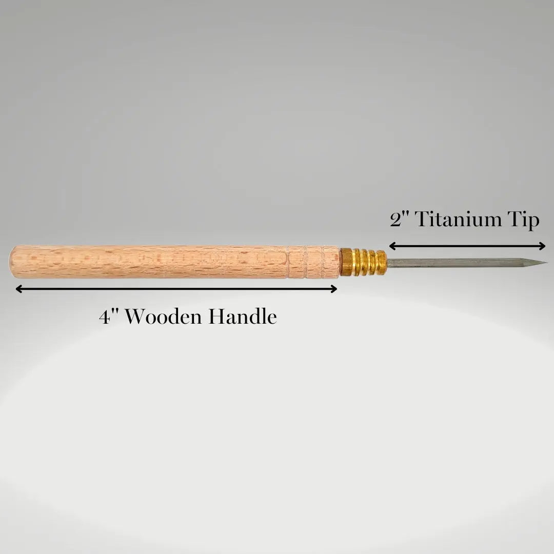 Large 3MM Titanium Solder Pick With Wooden Handle Pepetools