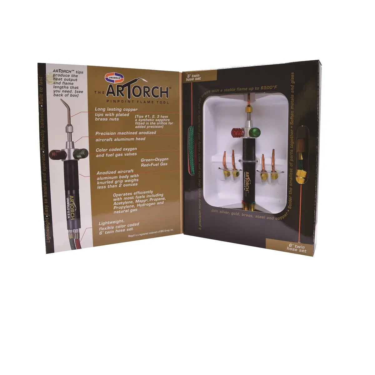 Uniweld ArTorch Pinpoint Flame Kit: Precision Torch for Jewelry, Art, & Professional Trades Pepetools