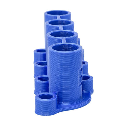 Front view of Pepetools organizing stand for paste solder showcasing multiple cylindrical slots with a white background