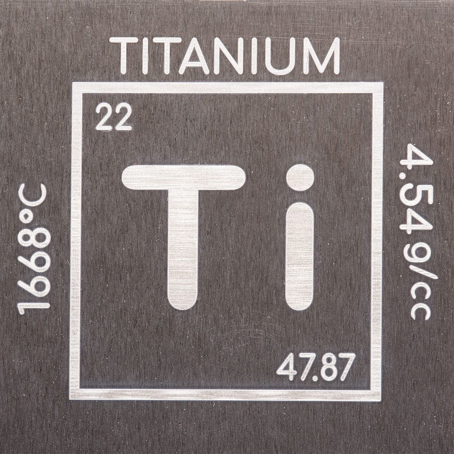 Titanium Bar - 1lb Laser Engraved .999 Pure Bullion Bar Chemistry Element Design Unique Rare Metal Gift for Teachers Students Paperweight