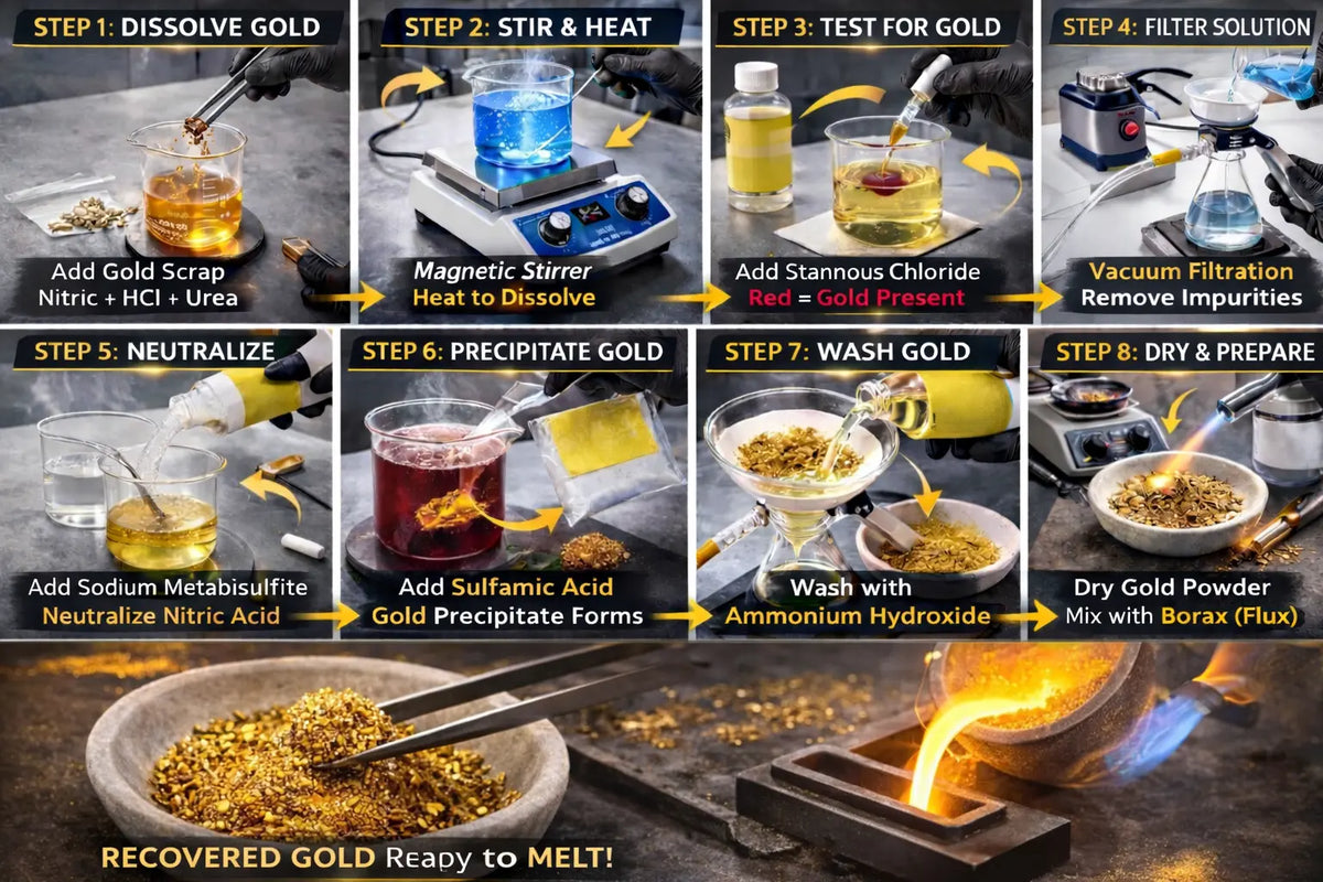Complete Gold Refining Kit | Full Aqua Regia Recovery System with ...