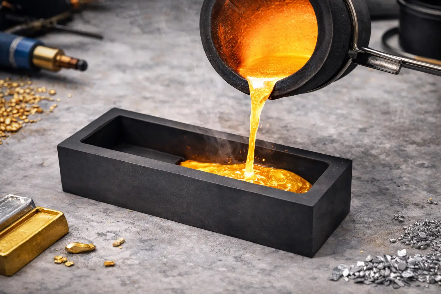 Graphite Ingot Mold for Gold & Silver Casting | 1000g–9000g (1kg–9kg) Capacities | High Purity Heat Resistant Mold GTE