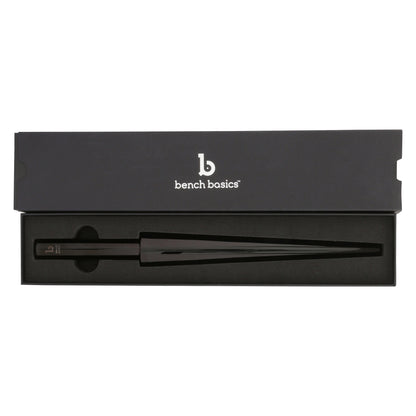 Side view of oval forming mandrel showcasing its tapered black body in an open Bench Basics box