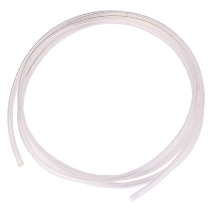 Coiled clear argon tubing for Pulse Arc welders on a white background
