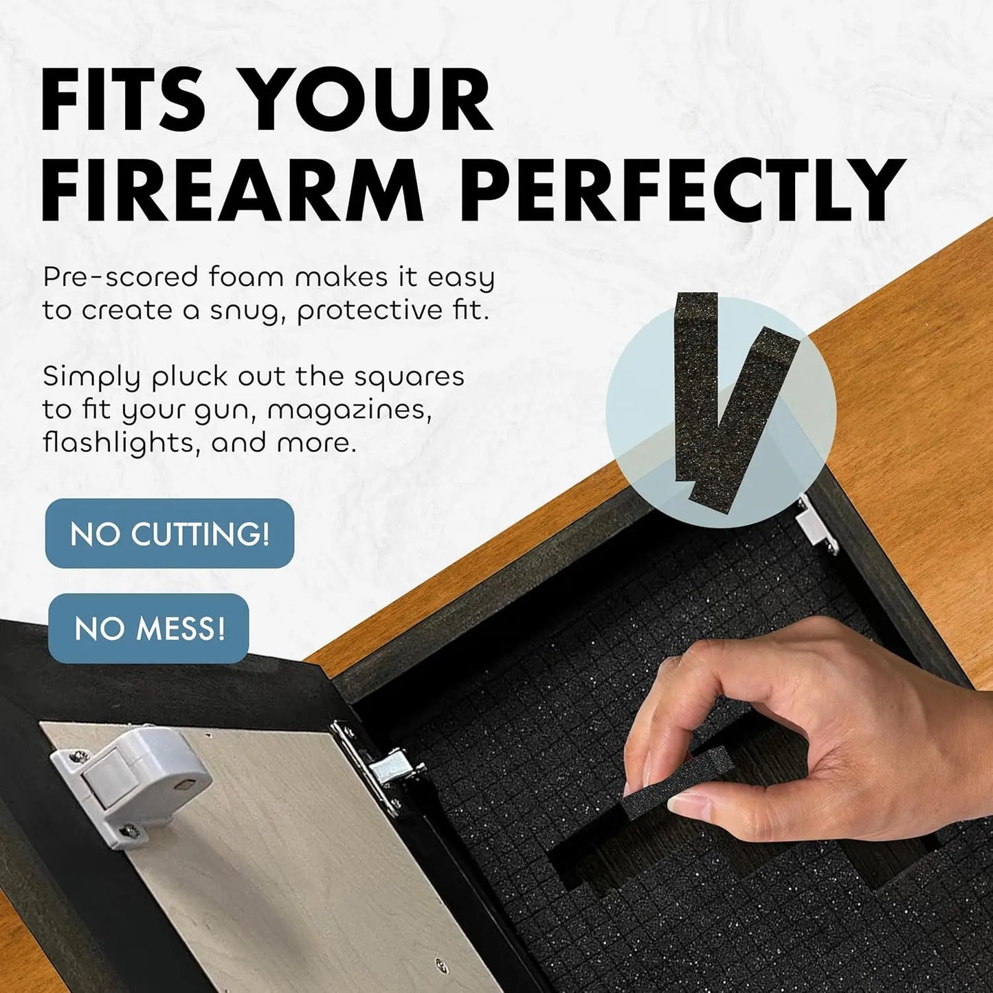 American Flag Cross Decorative Wall-Mounted Secure Gun Cabinet Bellewood Designs