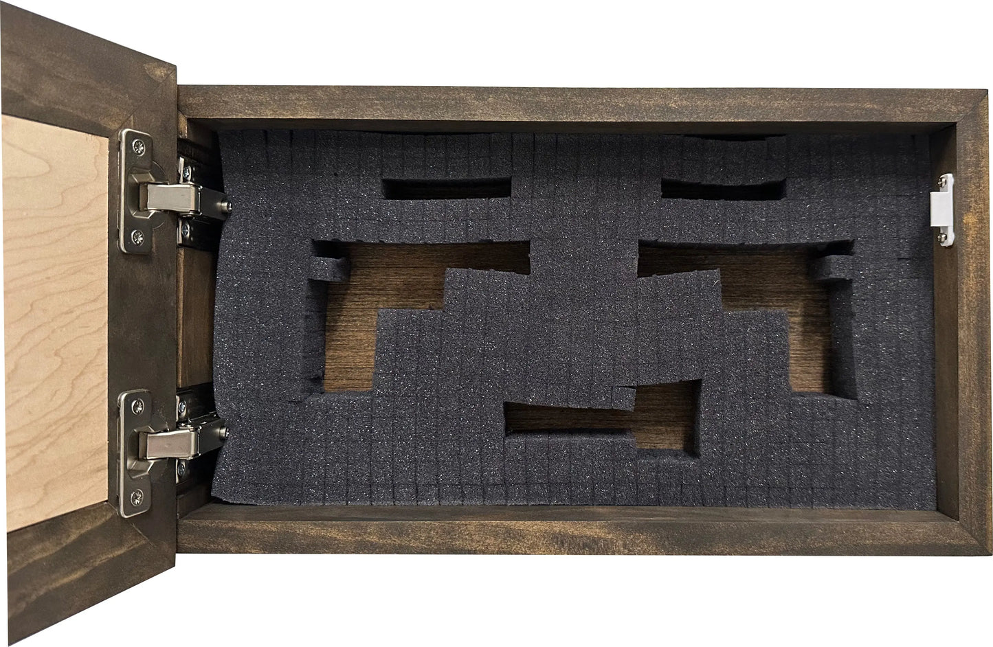 American Flag with Bald Eagle Patriotic Decorative Wall-Mounted Secure Gun Cabinet Bellewood Designs