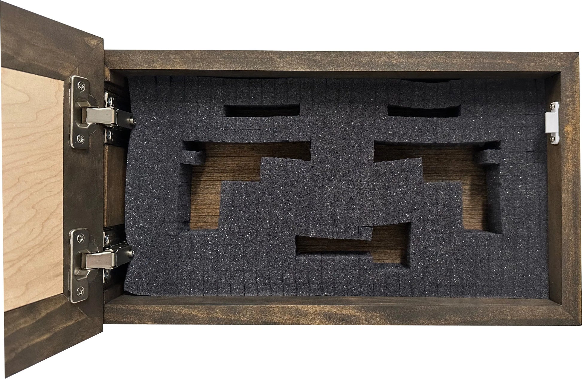 American Flag with Bald Eagle Patriotic Decorative Wall-Mounted Secure Gun Cabinet Bellewood Designs