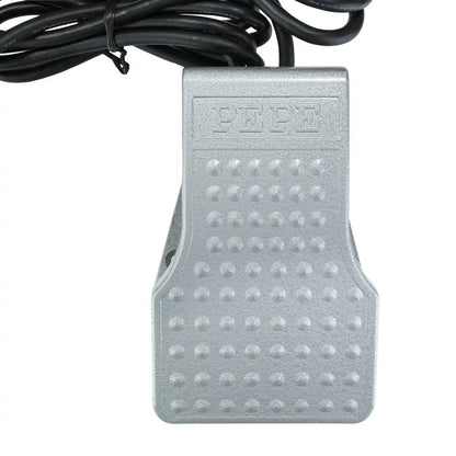 Front view of Aluminum Flexshaft Foot Pedal Speed Control showcasing die cast aluminum housing and attached cord