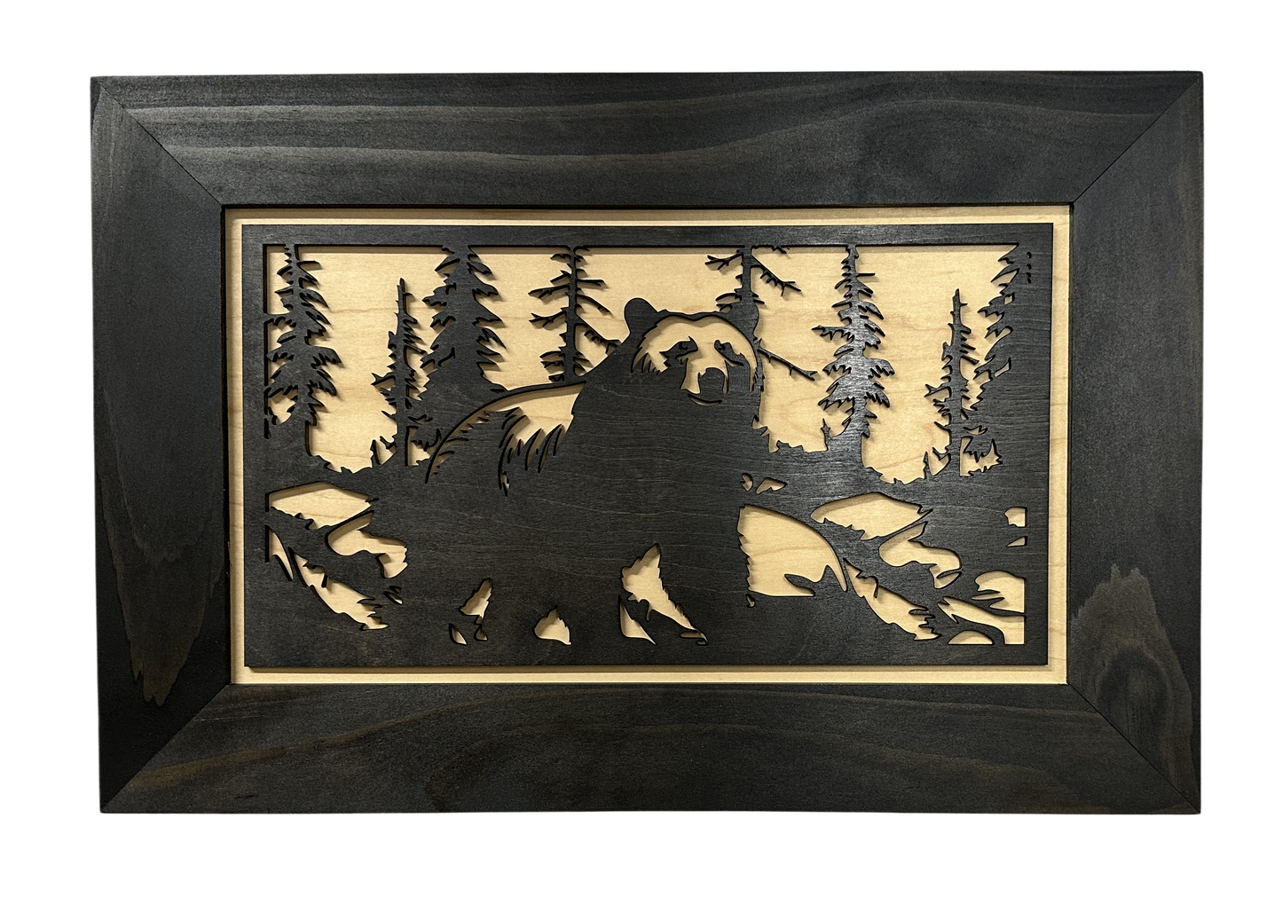 Hidden Black Bear Wall-Mounted Gun Cabinet – Safe Hidden Storage for Firearms