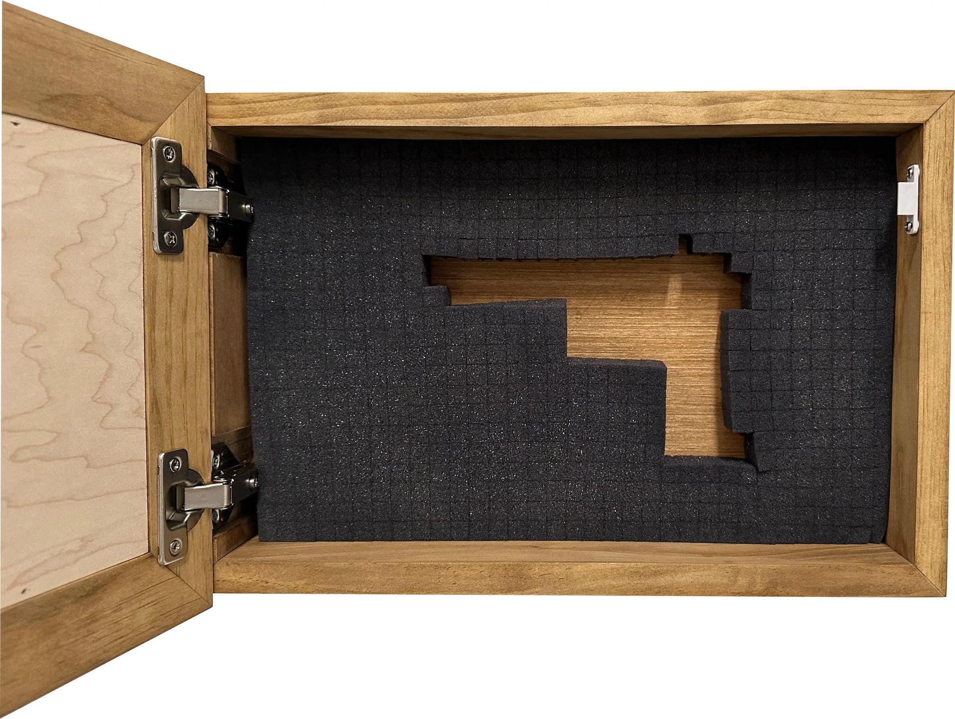 Bald Eagle & American Flag Patriotic Decorative Wall-Mounted Secure Gun Cabinet Bellewood Designs