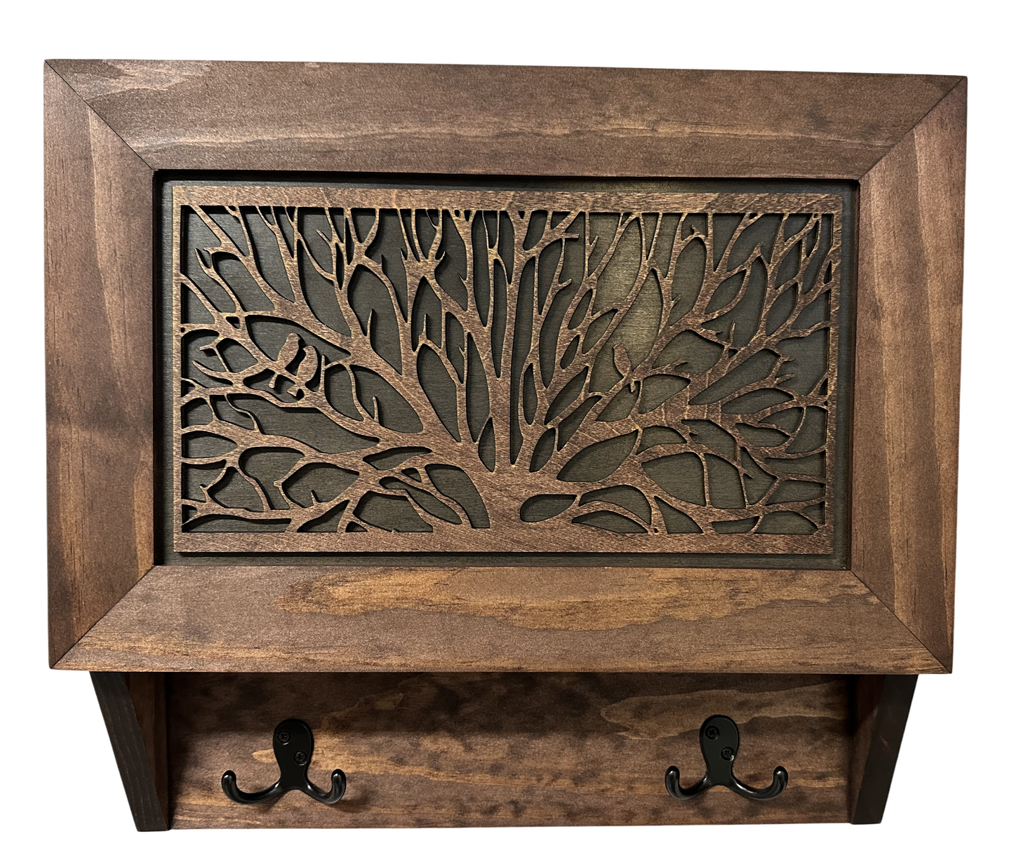 Birds in a Tree Gun Concealment Decor - Handcrafted Wooden Gun Cabinets - Gun Shelf Hidden Storage for Rifles, Shotguns, & Handguns - Quick Access Hidden Wall Safe Bellewood Designs