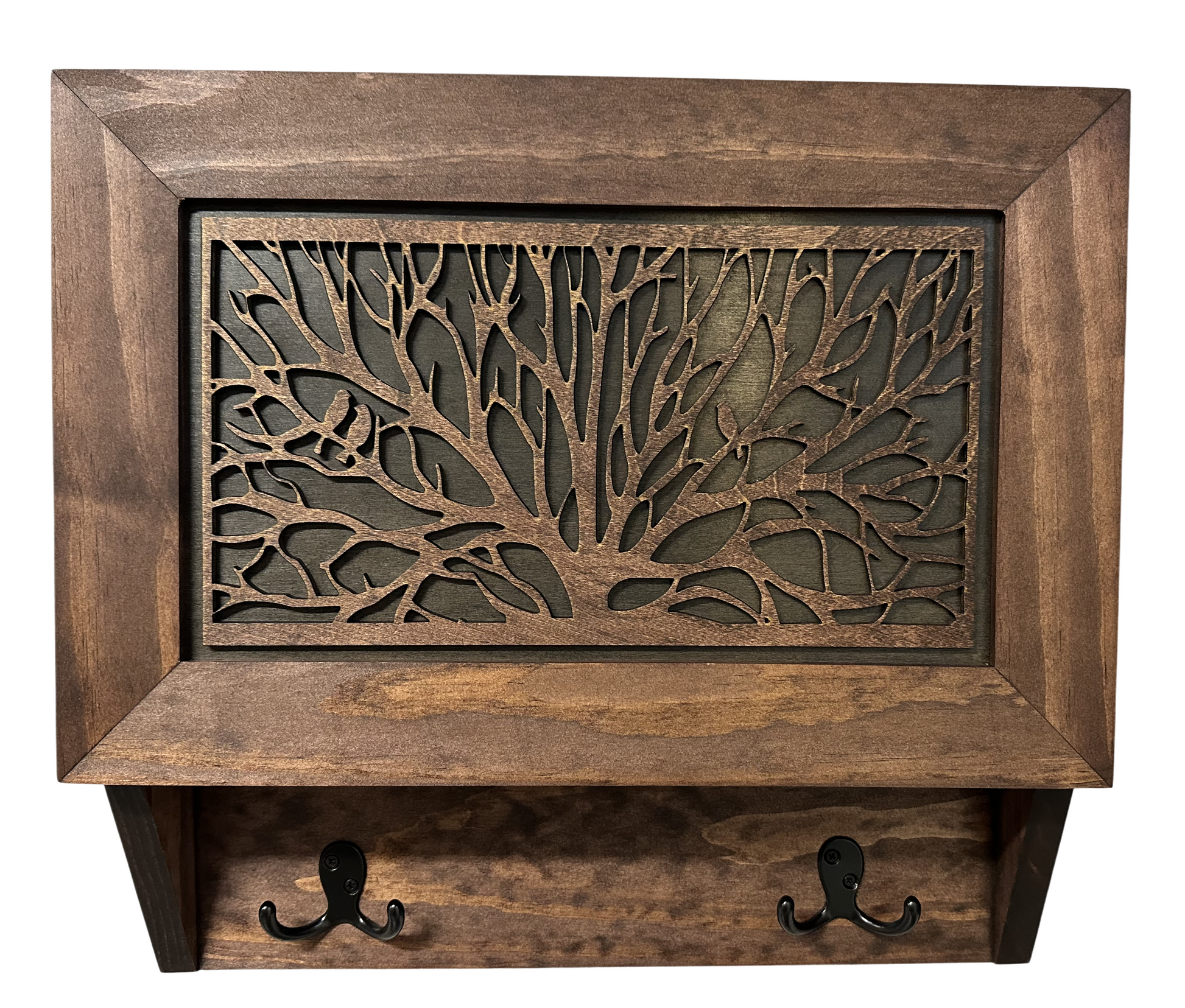 Birds in a Tree Gun Concealment Decor - Handcrafted Wooden Gun Cabinets - Gun Shelf Hidden Storage for Rifles, Shotguns, & Handguns - Quick Access Hidden Wall Safe Bellewood Designs