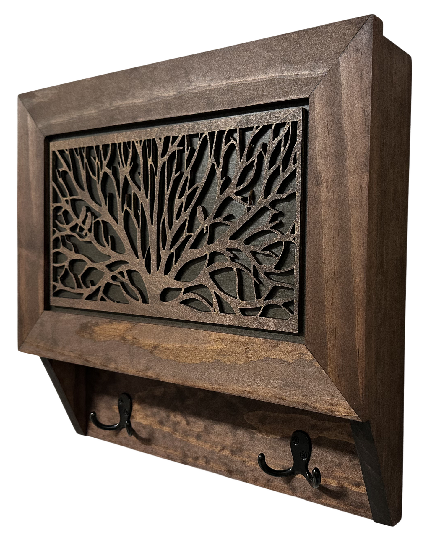 Birds in a Tree Gun Concealment Decor - Handcrafted Wooden Gun Cabinets - Gun Shelf Hidden Storage for Rifles, Shotguns, & Handguns - Quick Access Hidden Wall Safe Bellewood Designs