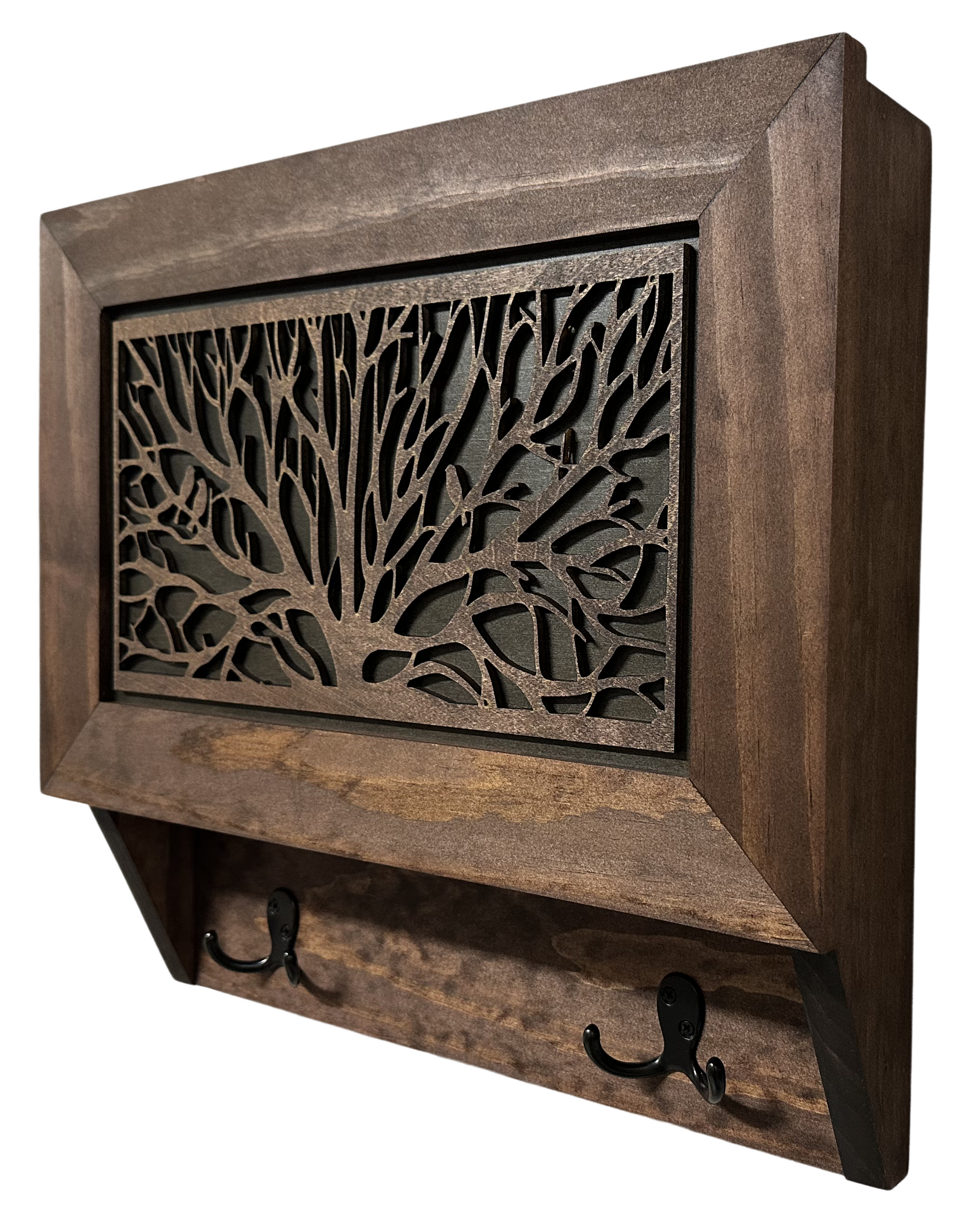 Birds in a Tree Gun Concealment Decor - Handcrafted Wooden Gun Cabinets - Gun Shelf Hidden Storage for Rifles, Shotguns, & Handguns - Quick Access Hidden Wall Safe Bellewood Designs