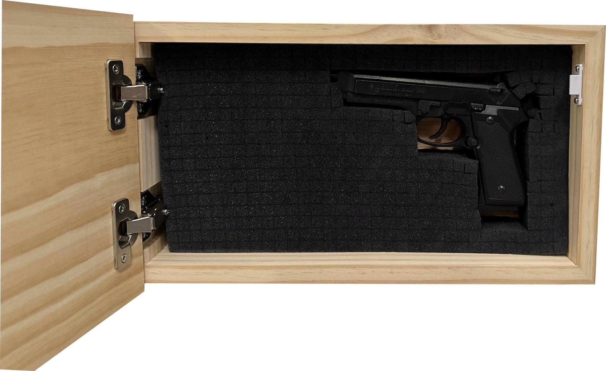American Flag Decorative & Secure Wall-Mounted Gun Cabinet (Black) Bellewood Designs