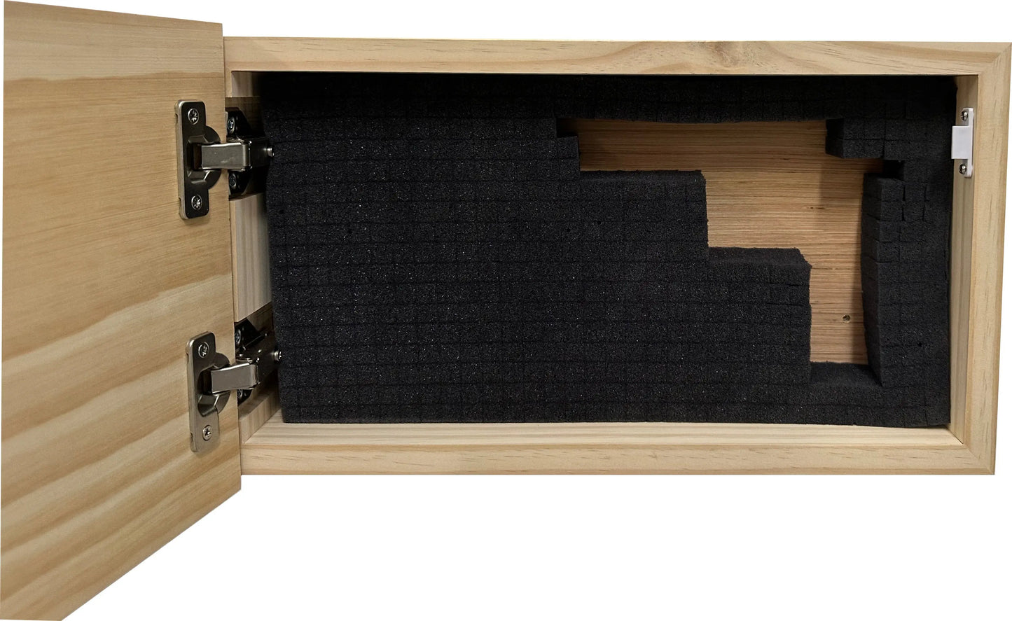 American Flag Decorative & Secure Wall-Mounted Gun Cabinet (Black) Bellewood Designs