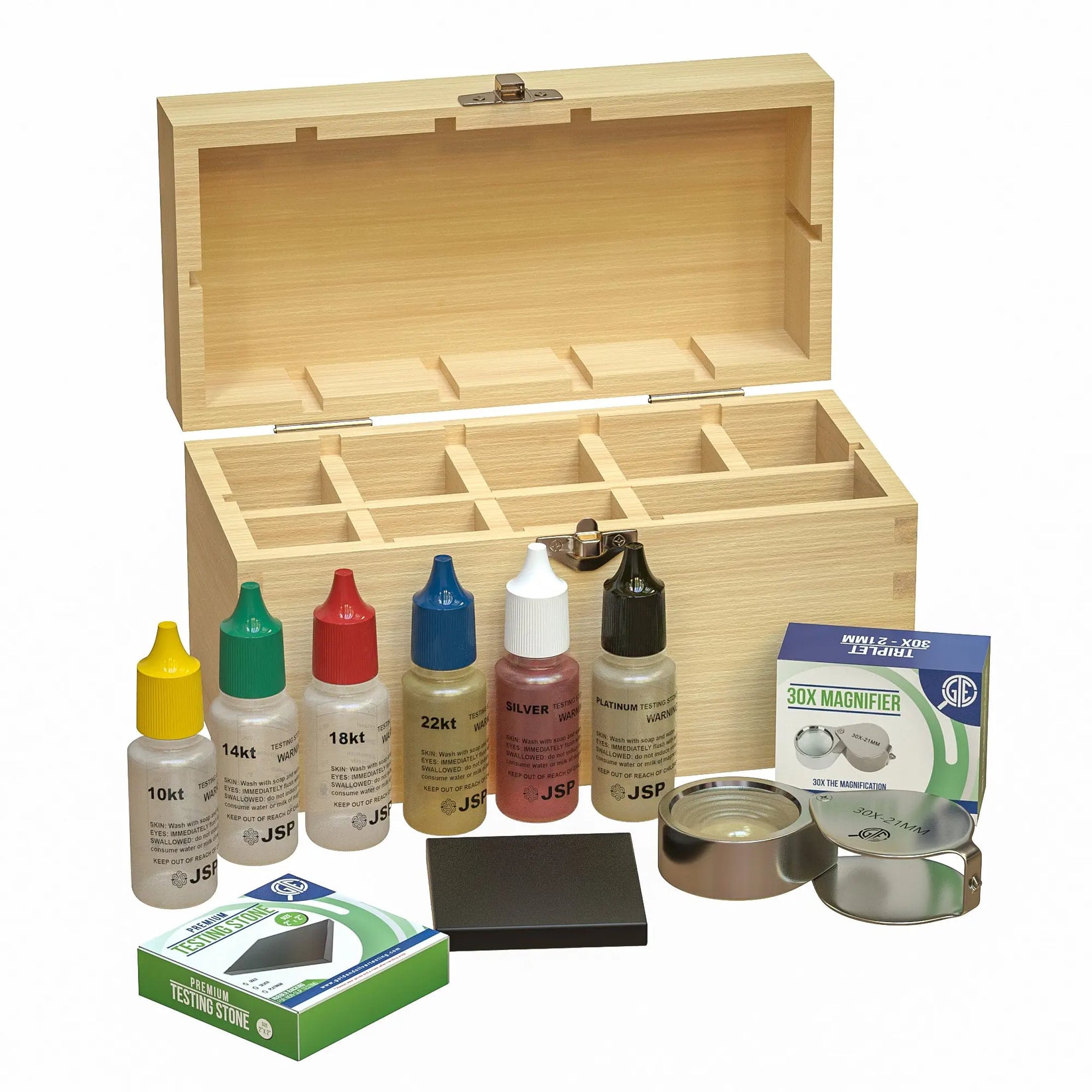 Professional Gold, Silver & Platinum Testing Kit – 10K-24K with 30X ...