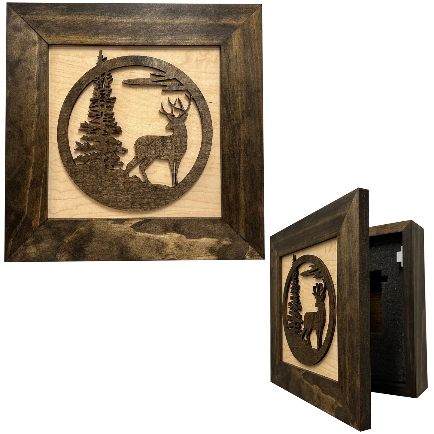 Buck In Nature Gun Safe Shelf - Gun Concealment Furniture - Hidden Gun Safe for Discrete Firearm Storage - GOLD TESTING EQUIPMENT