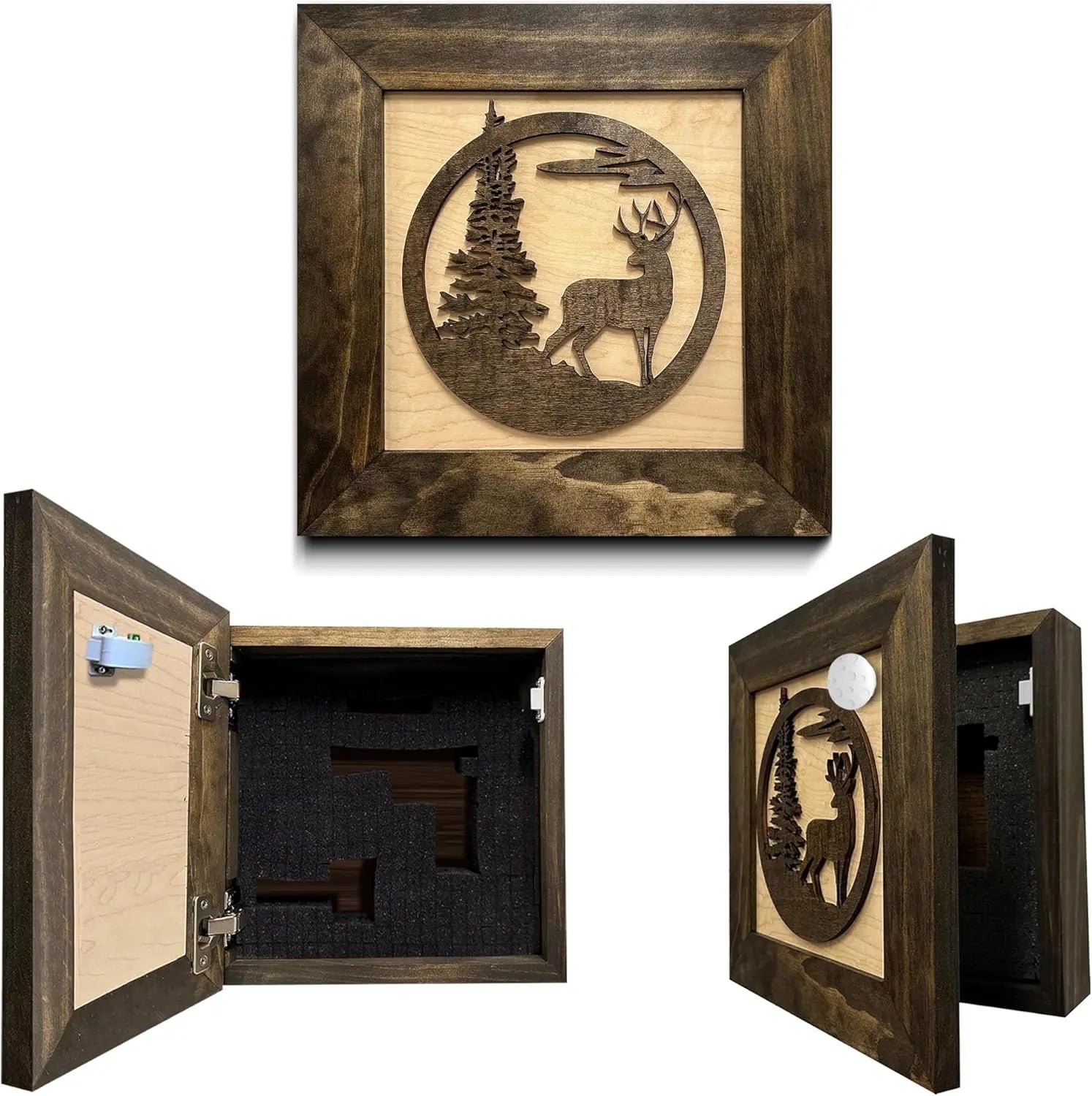 Buck In Nature Gun Safe Shelf - Gun Concealment Furniture - Hidden Gun Safe for Discrete Firearm Storage - GOLD TESTING EQUIPMENT