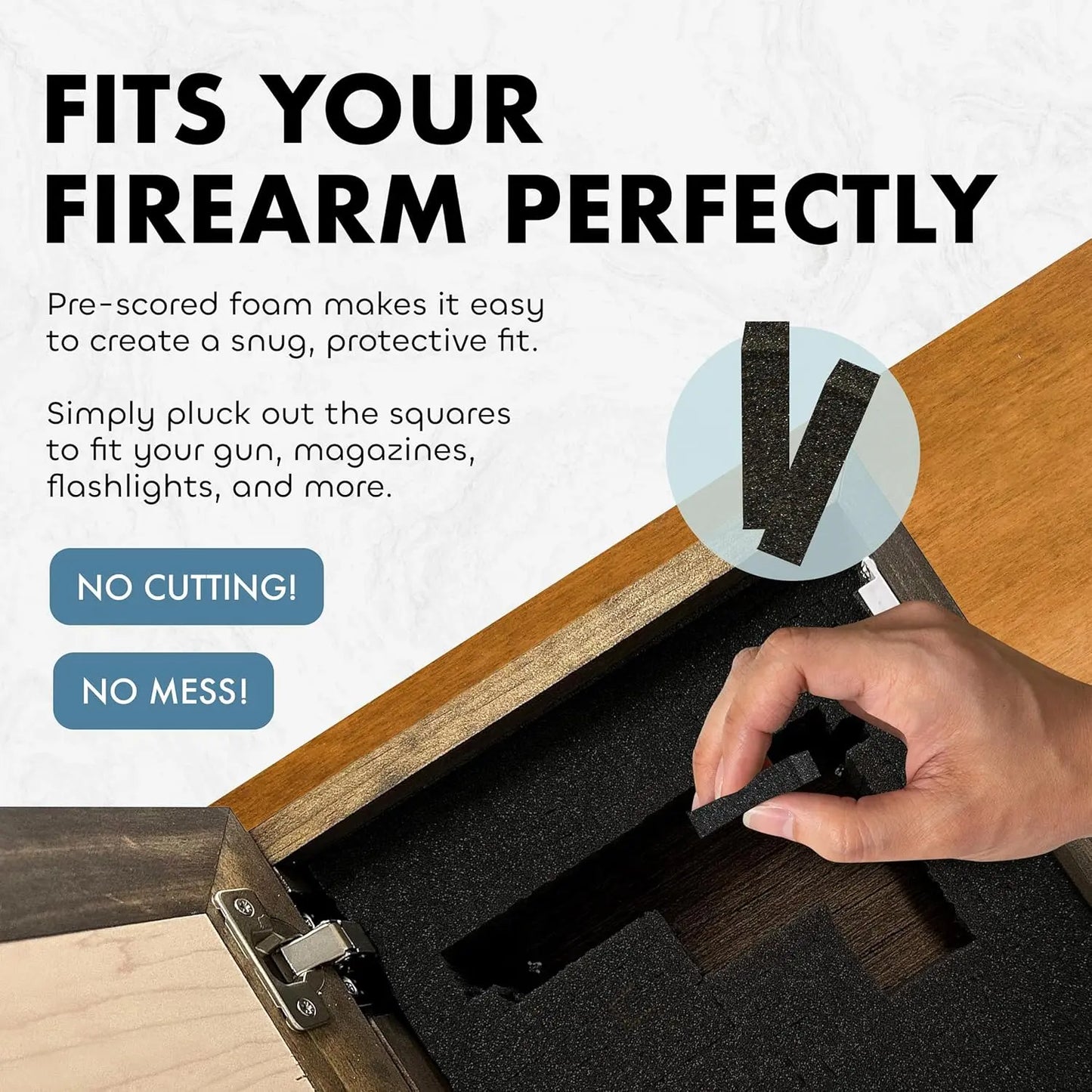 Buck In Nature Gun Safe Shelf - Gun Concealment Furniture - Hidden Gun Safe for Discrete Firearm Storage - GOLD TESTING EQUIPMENT