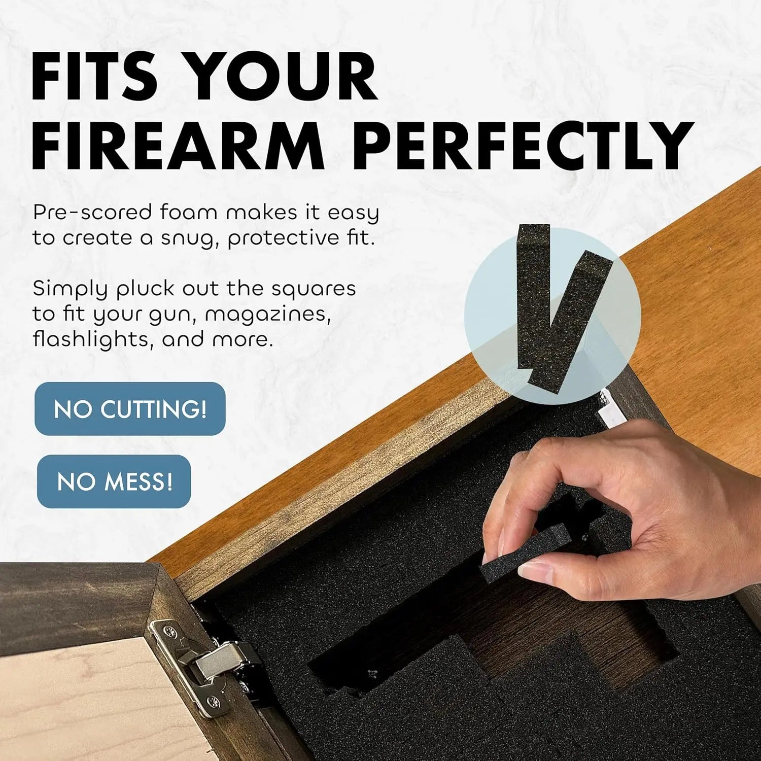 Buck In Nature Gun Safe Shelf - Gun Concealment Furniture - Hidden Gun Safe for Discrete Firearm Storage - GOLD TESTING EQUIPMENT