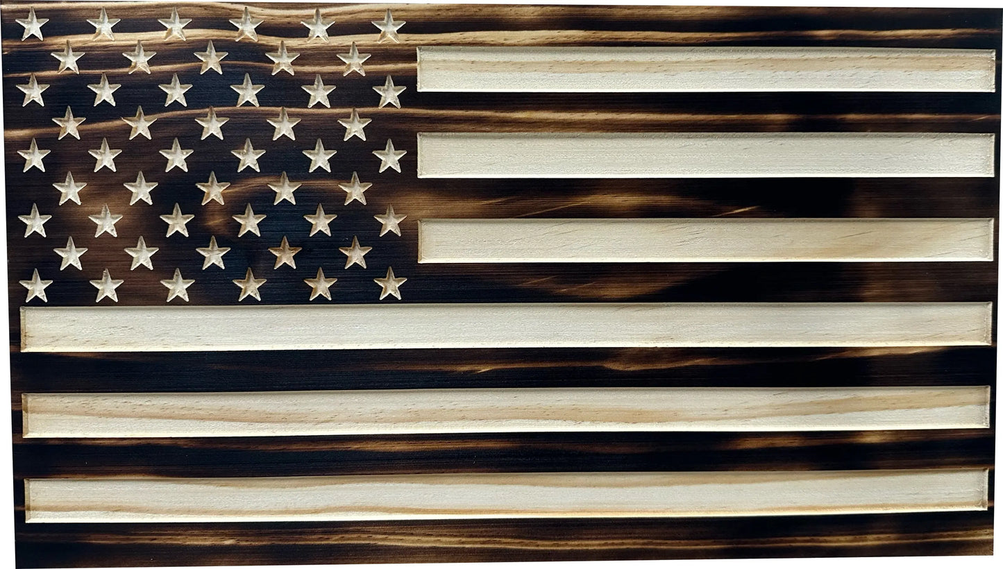 Burnt American Flag Hidden Gun Storage Cabinet Bellewood Designs