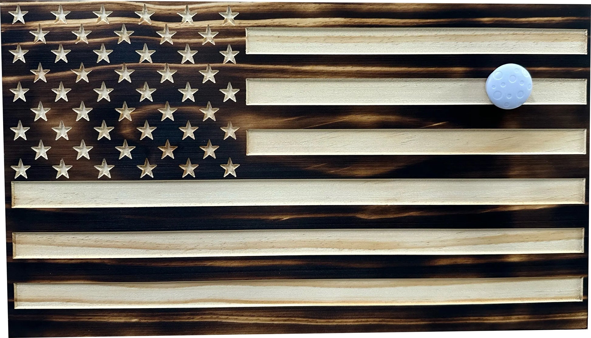 Burnt American Flag Hidden Gun Storage Cabinet Bellewood Designs