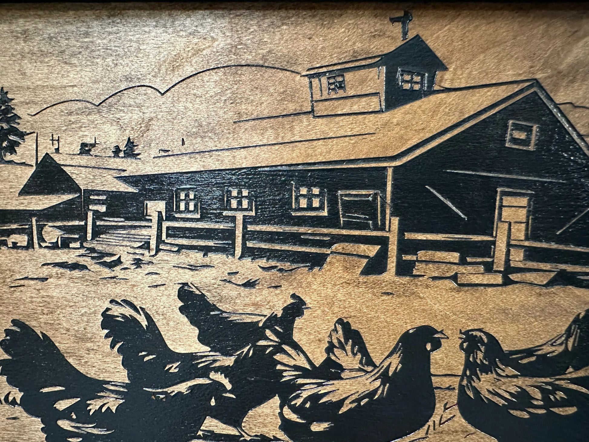 Chicken Farm Hidden Gun Safe - Handcrafted Gun Concealment Decor - Hidden Gun Shelf with Magnetic Lock for Quick Access - Hidden Wall Safe for Secure Storage - Made in USA Bellewood Designs