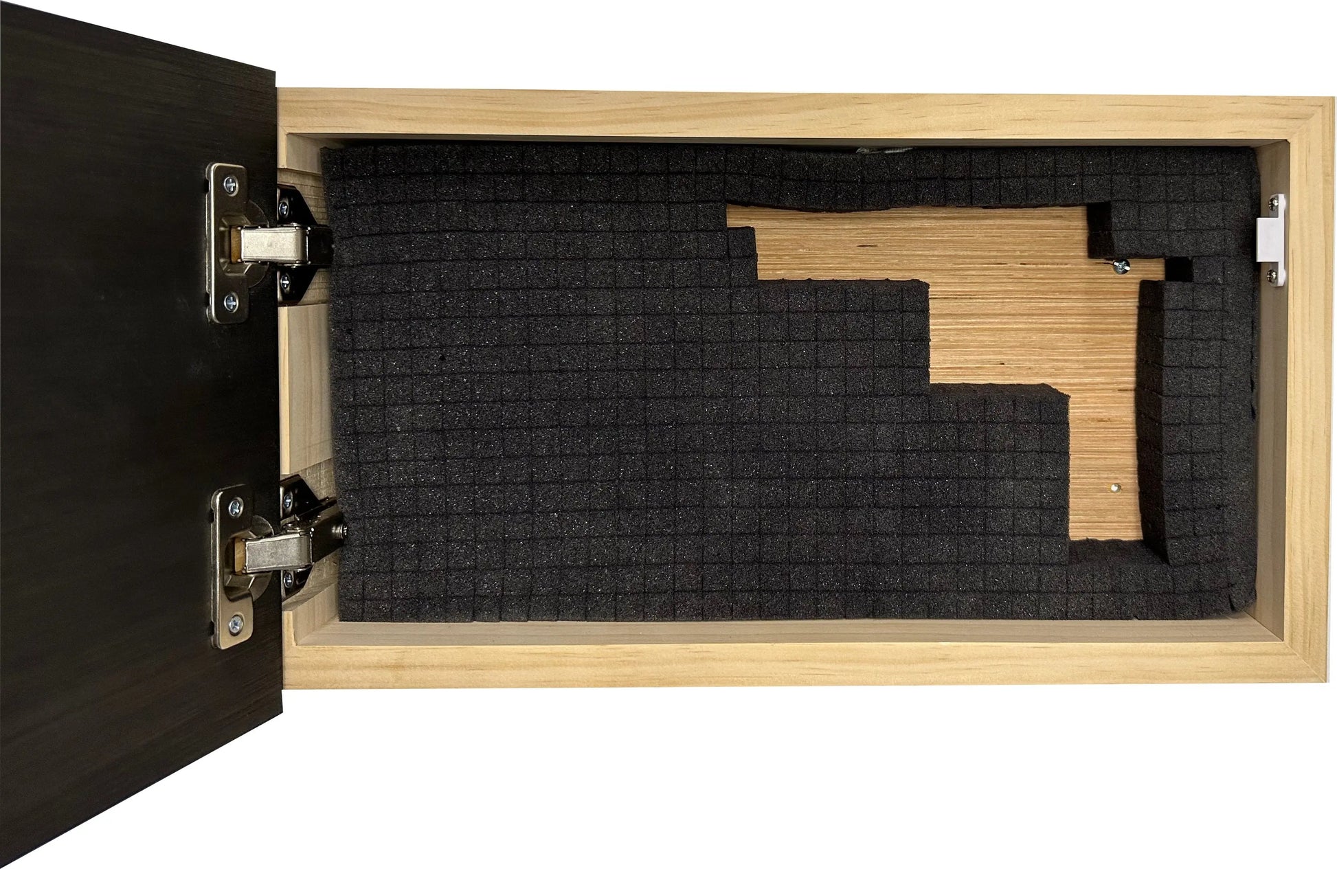 Carved American Flag Decorative Wall-Mounted Secure Gun Cabinet Bellewood Designs