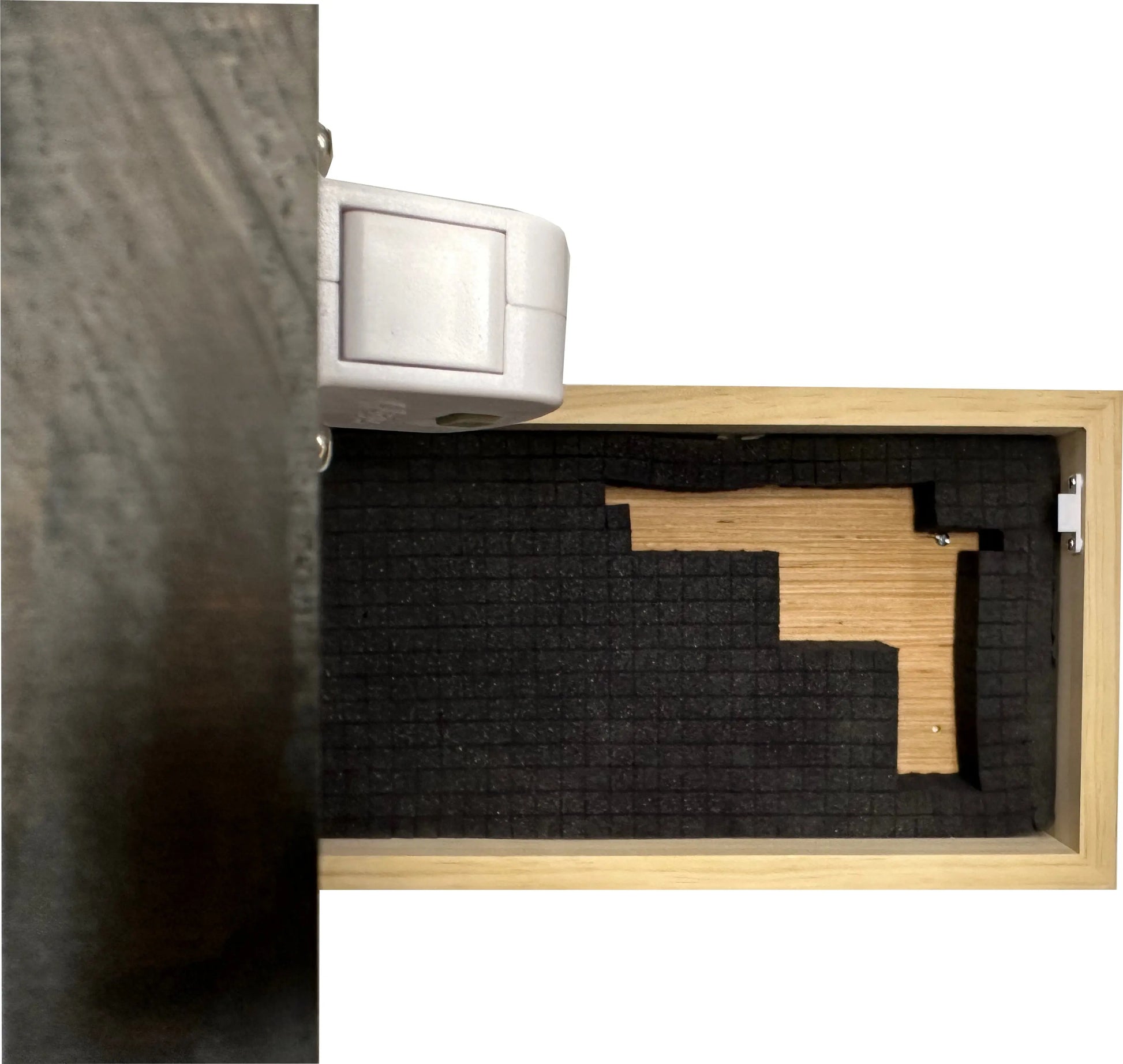 Carved American Flag Decorative Wall-Mounted Secure Gun Cabinet Bellewood Designs