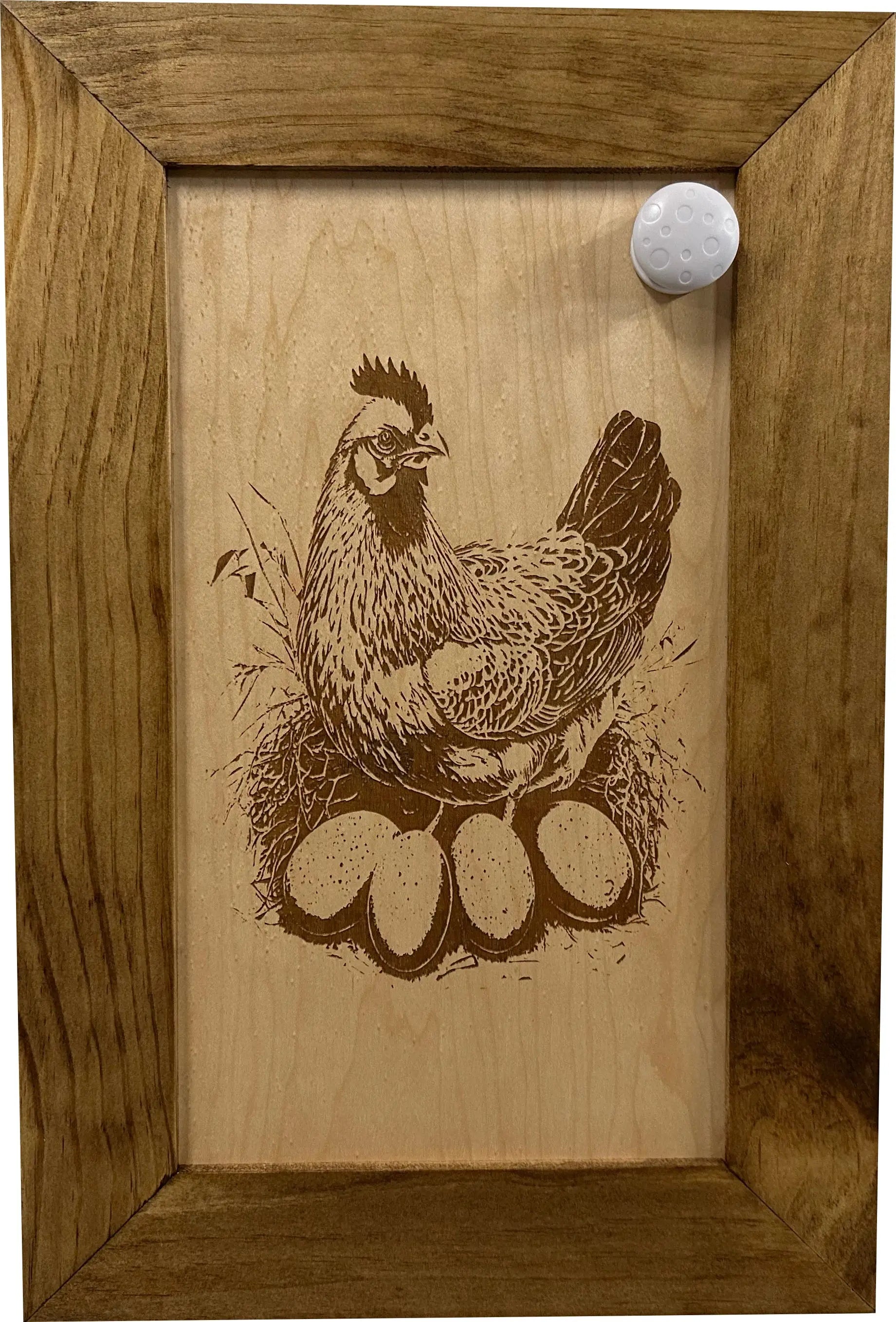 Hidden Gun Safe Chicken and Eggs Farmhouse Scene by Bellewood Designs - GOLD TESTING EQUIPMENT