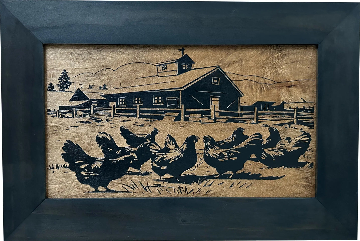 Chicken Farm Hidden Gun Safe - Handcrafted Gun Concealment Decor - Hidden Gun Shelf with Magnetic Lock for Quick Access - Hidden Wall Safe for Secure Storage - Made in USA Bellewood Designs