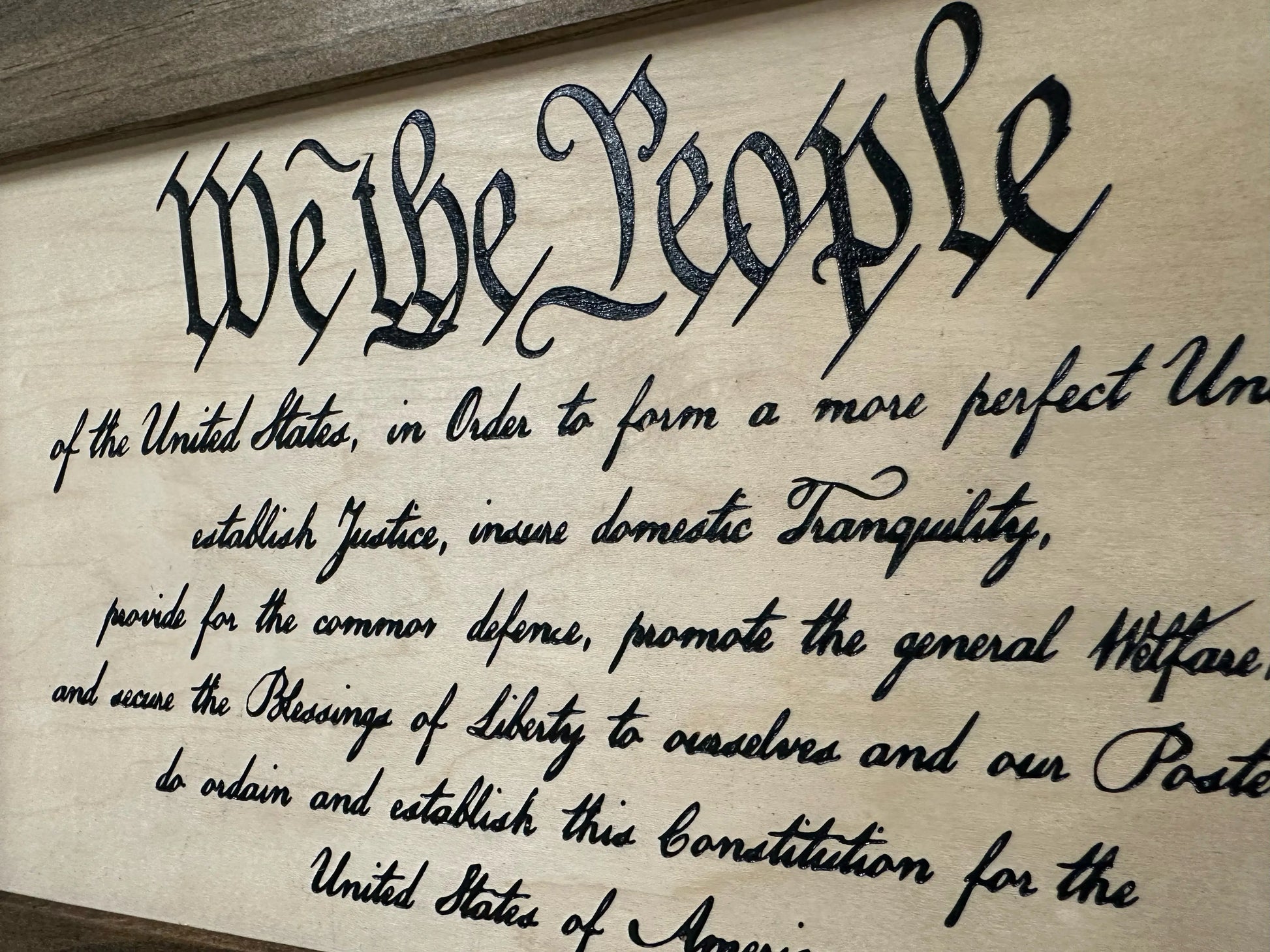 We The People Constitution Gun Concealment Furniture - Handcrafted Hidden Gun Storage Wall Decor - Hidden Safe Furniture with Magnetic Lock for Quick Access & Storage - Made in USA Bellewood Designs