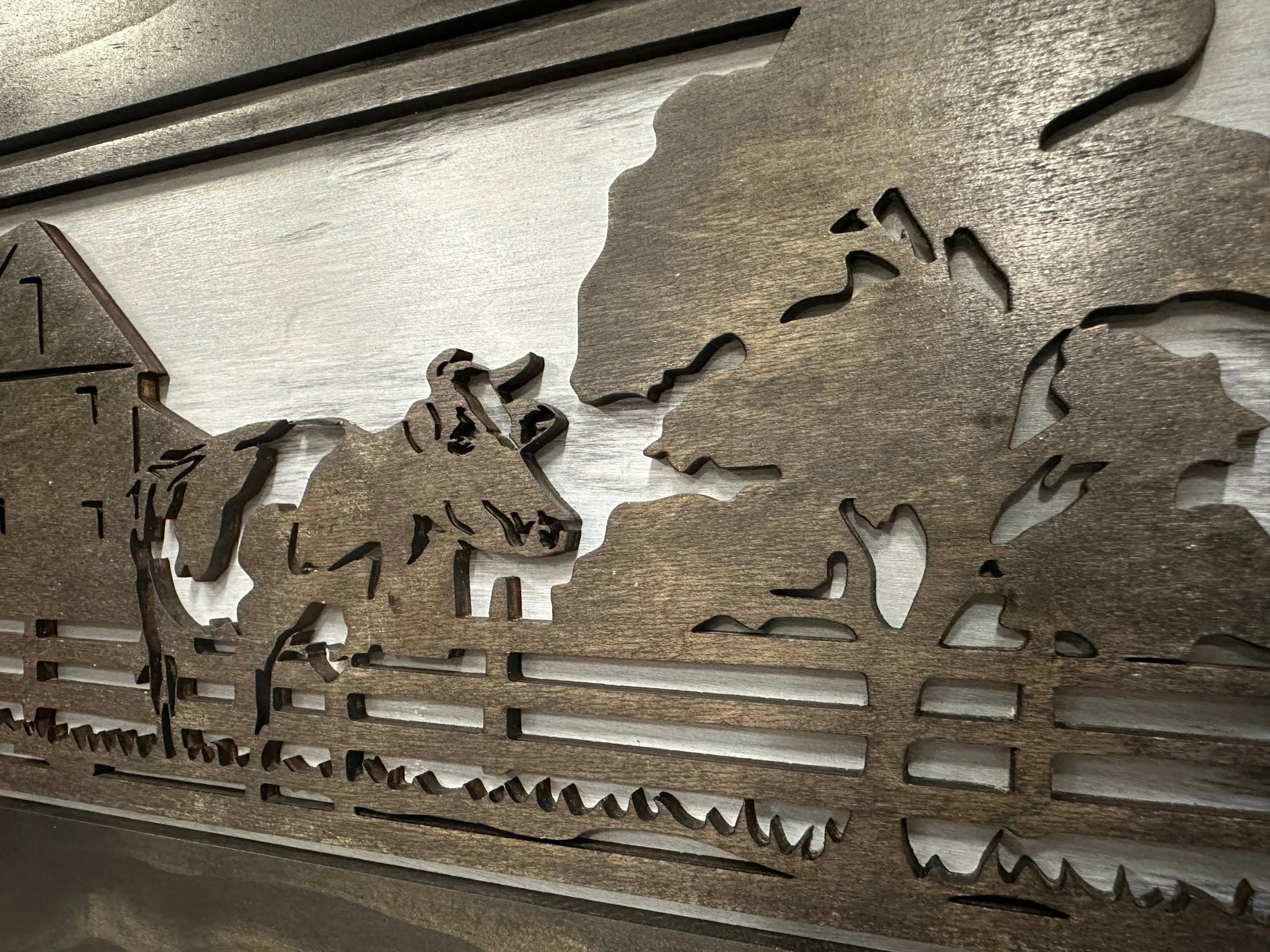 Decorative Cow Farm Wall-Mounted Secure Gun Cabinet - Gun Safe To Securely Store Your Gun & Home Self Defense Gear - GOLD TESTING EQUIPMENT