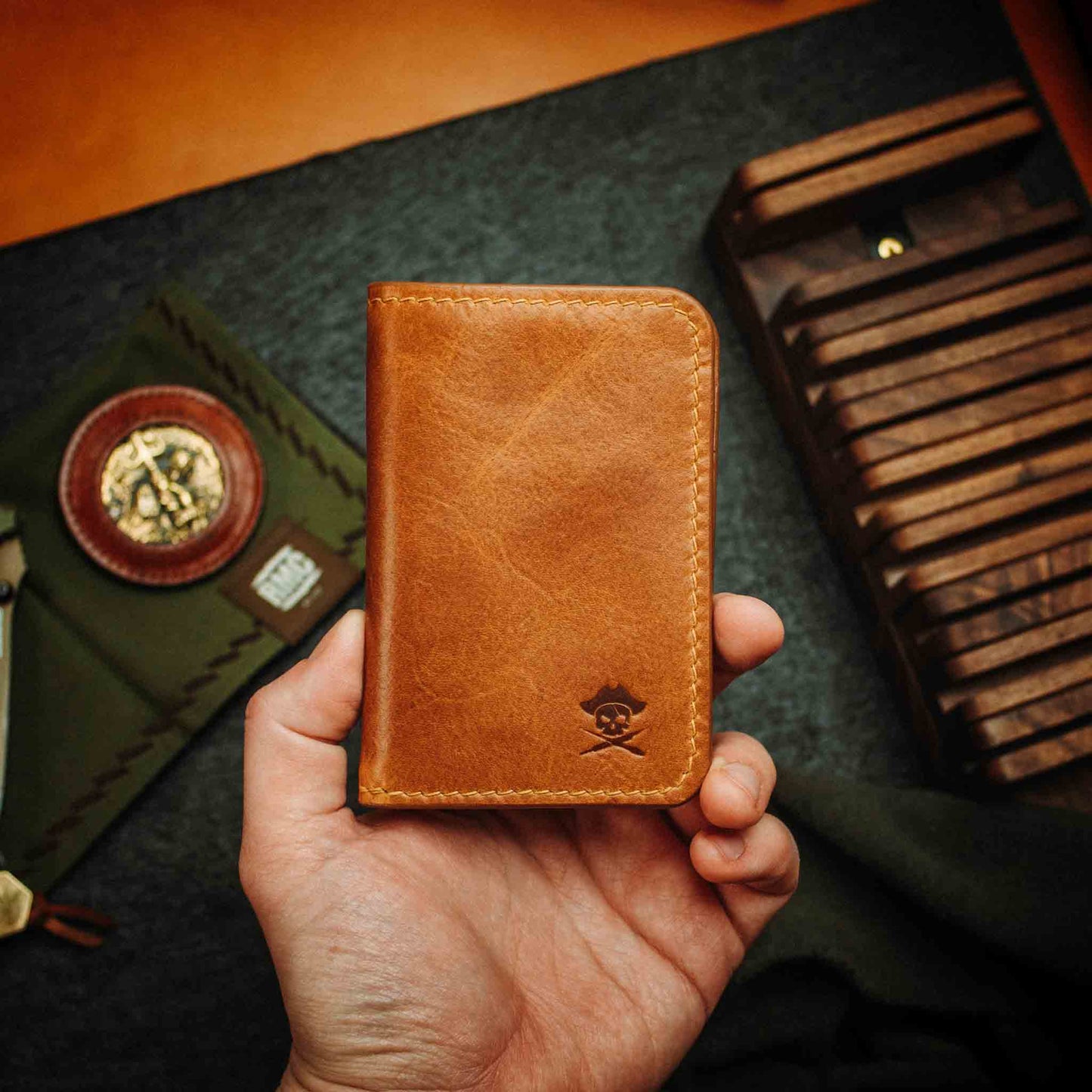 Pirate Goods Buccaneer Bifold Wallet – Slim Minimalist Leather EDC Card Holder